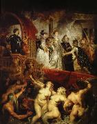 Peter Paul Rubens maria av medicis ankomst till hamnen i marseilles efter gifrermalet med henrik iv av frankrike oil painting on canvas